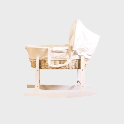 Natural Moses Basket with Rocking Stand