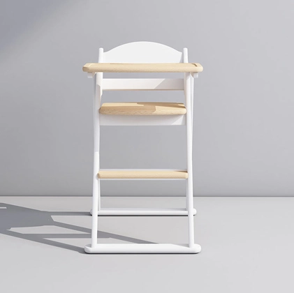 Foldable Baby Feeding High Chair with Solid Wood