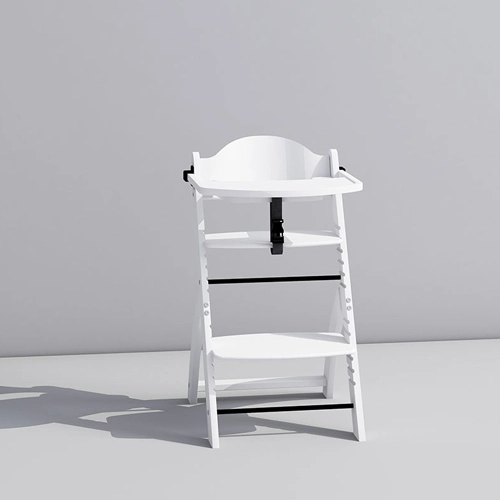 Beech Wood Baby High Chair with Tray and Adjustable Height