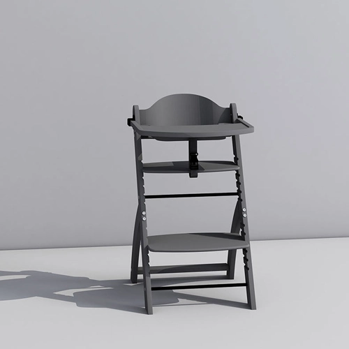 Beech Wood Baby High Chair with Tray and Adjustable Height