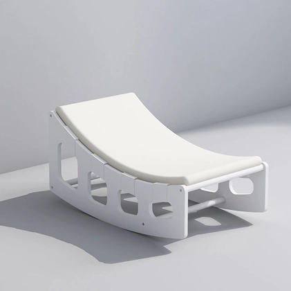 Wooden Baby Rocker and Recliner with Soft Cushion
