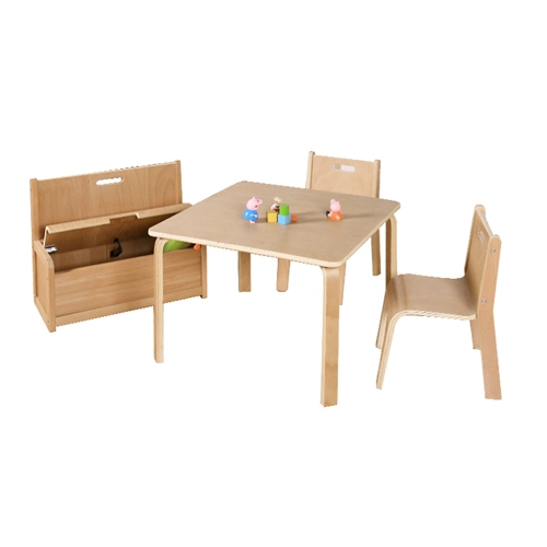 Bentwood Kids Furniture with 1 Table, 2 Chairs and 1 Bench