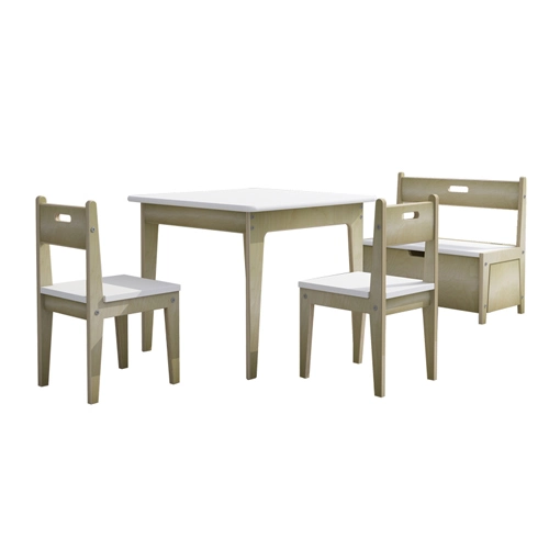 Baltic Birch Plywood Kids Seating Group with Storage Bench