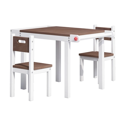 Kid Chair and Activity Table with Storage Box and Paper Roll