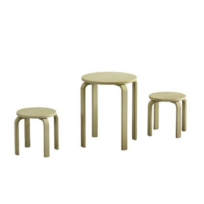Children Furniture Set with 2 Round Stools and Table