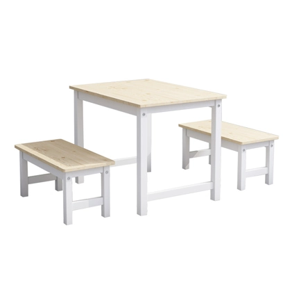 Children Long Bench and Rectangle Table for Kids Activity