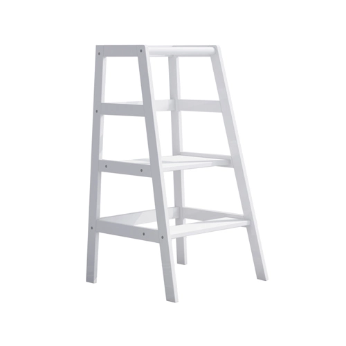 Simple and Stable Kids Learning Tower of Pine Wood