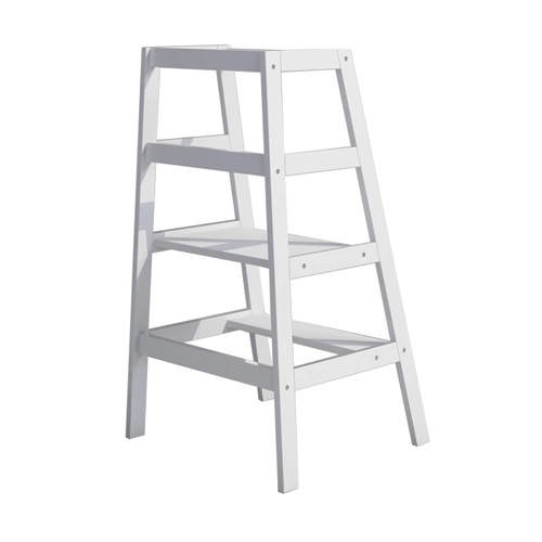 Simple and Stable Kids Learning Tower of Pine Wood