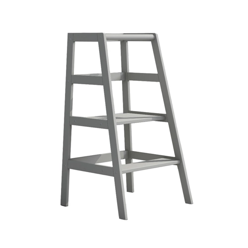 Simple and Stable Kids Learning Tower of Pine Wood