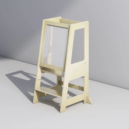 Functional Kids Wooden Stand Tower with Painting Board