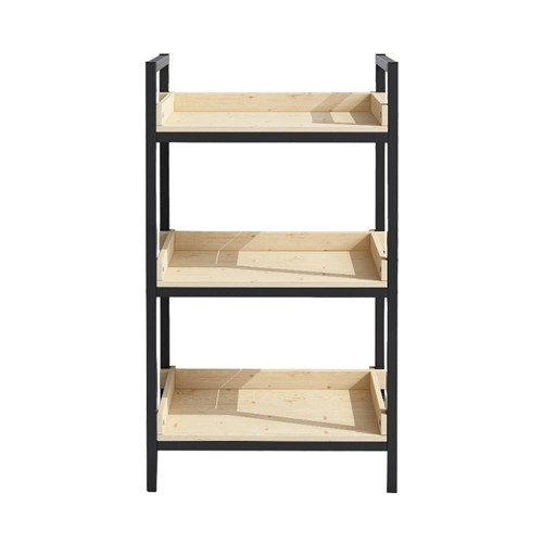 Wood Shelf With Metal