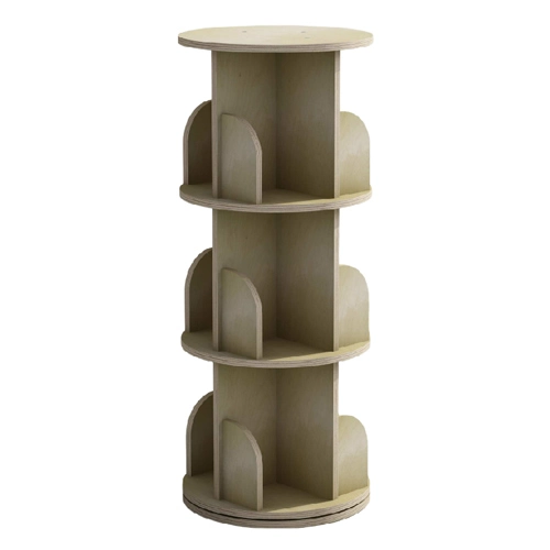Rotating Wooden Bookshelf