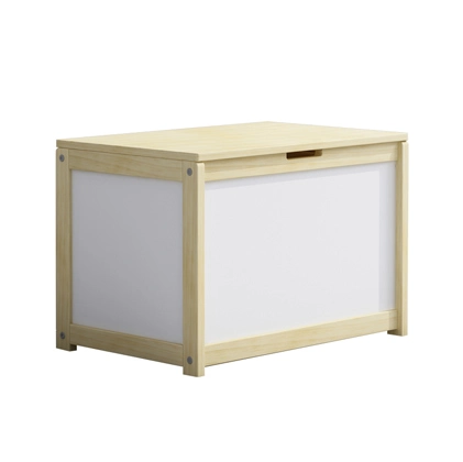 Wooden Children Storage Box for Toys with Safety Hinge