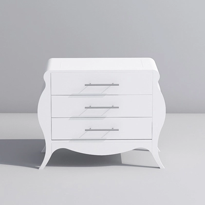 Baby Dresser Change Station with Drawers Matched Sleigh Cot
