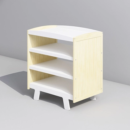 Baby Change Table with Storage Shelf and Solid End