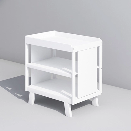 Wooden Baby Change Table with Non-Woven Fabric Storage Boxes