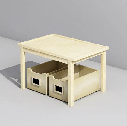 Kids Play Table with Storage Boxes for Toys and Books