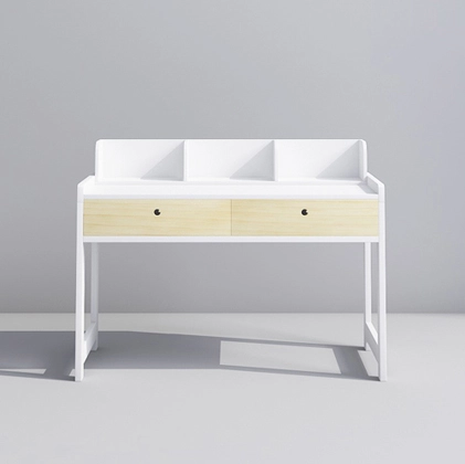 Children Desk with Drawers and Bookshelf