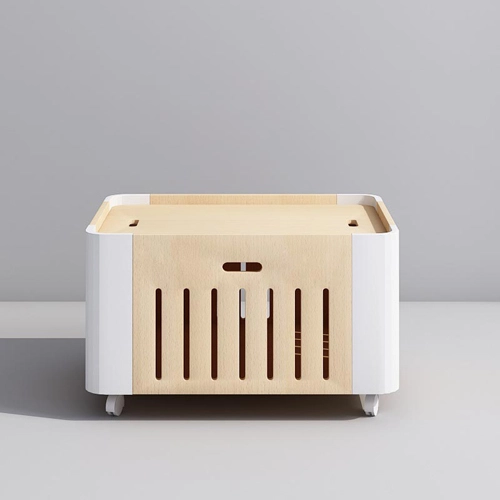 Rectangle Kids Play Table on Wheels with Large Storage Space