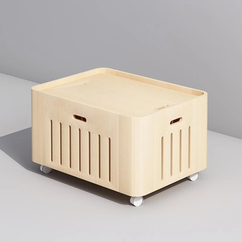 Rectangle Kids Play Table on Wheels with Large Storage Space