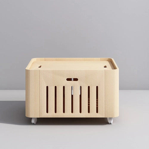 Rectangle Kids Play Table on Wheels with Large Storage Space