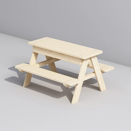 Children PicnicTable for Outdoor Use with Storage Box