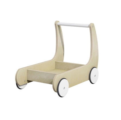 Toddler Play Cart and Toy Cart with Wooden Wheels