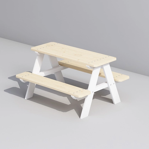 Childrens Wooden Outdoor Picnic Table