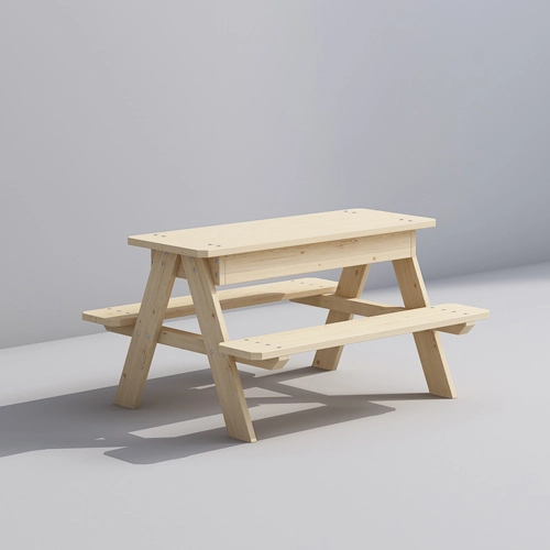 Children PicnicTable for Outdoor Use with Storage Box