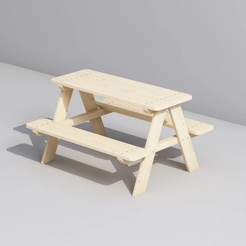 Childrens Wooden Outdoor Picnic Table