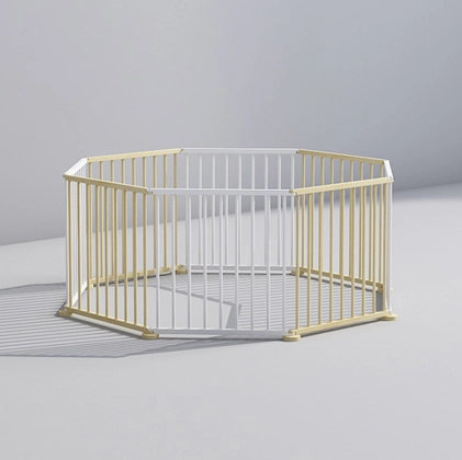 8 Panel Baby Playpen with Door and Anti-Slip Corner Base