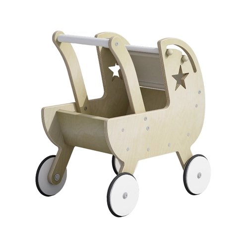 Childrens Wooden Dolls Pram