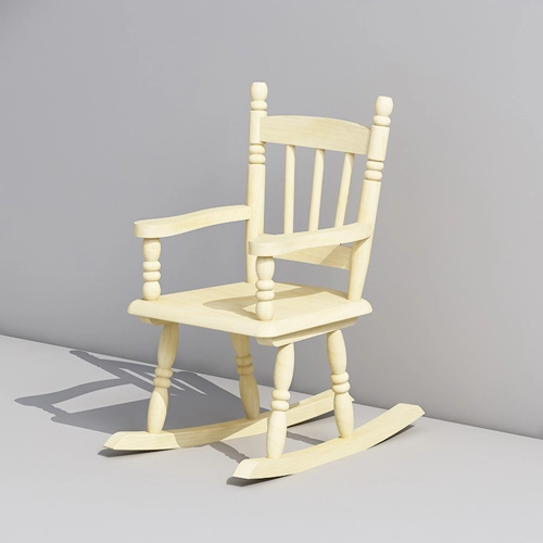 Childs White Wooden Rocking Chair