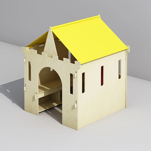Childrens Wooden Castle Playhouse