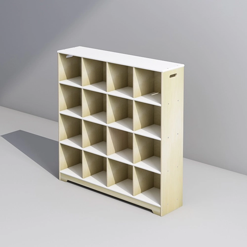 Kid 16 Locker Shelf Unit for Preschool and Kindergarten Use