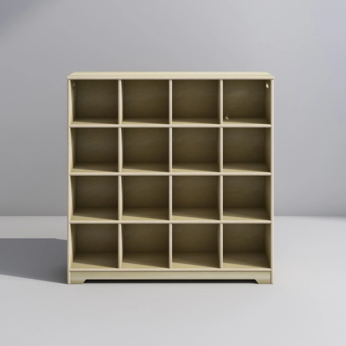 Kid 16 Locker Shelf Unit for Preschool and Kindergarten Use