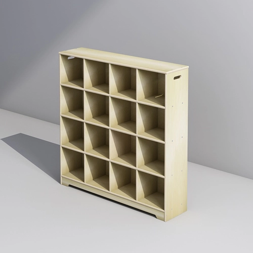 Kid 16 Locker Shelf Unit for Preschool and Kindergarten Use