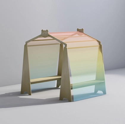 Kids Play Stand with Stripe Fabric for Classroom Activities
