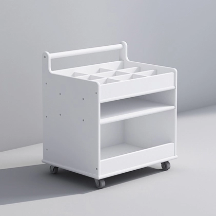 Montessori Art and Craft Trolley on Wheels for Preschool